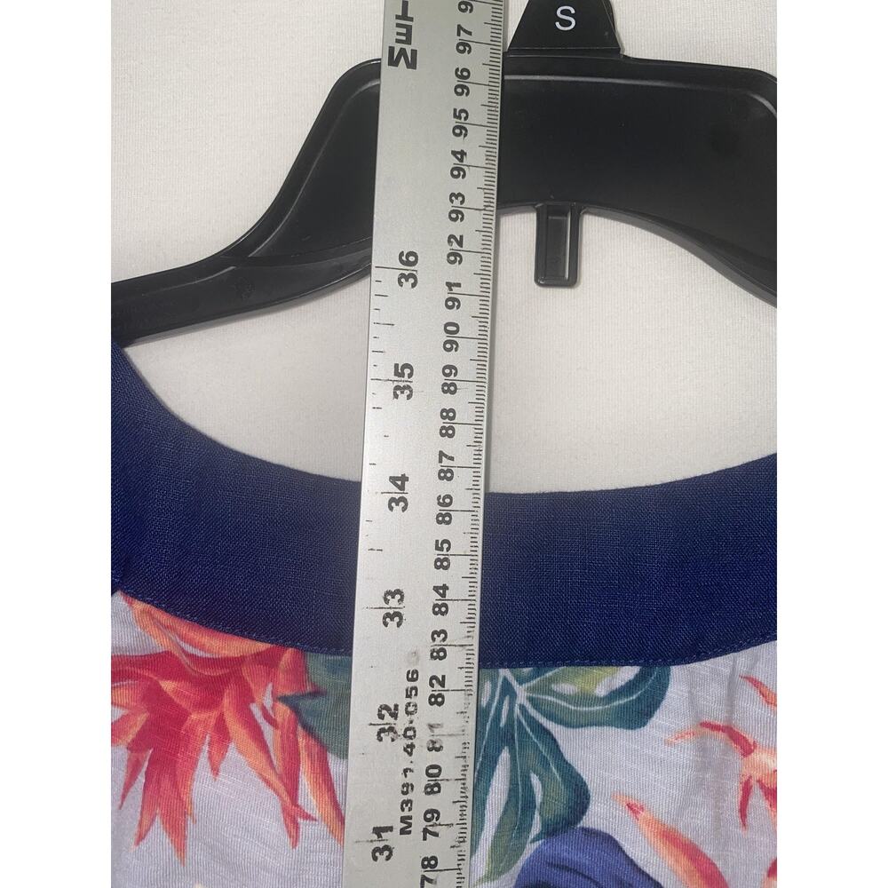 Tommy Bahama Dress Womens XL Blue Tropical Floral Halter Sundress Casual Summer - Picture 6 of 6
